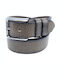 Wide Men's Belt Leather Khaki