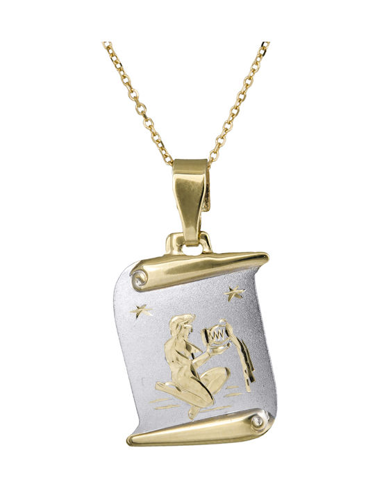 Necklace Zodiac Sign from Gold 14K