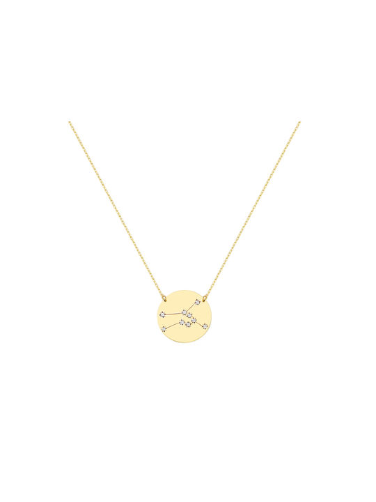 Necklace Zodiac Sign from Gold 9 K