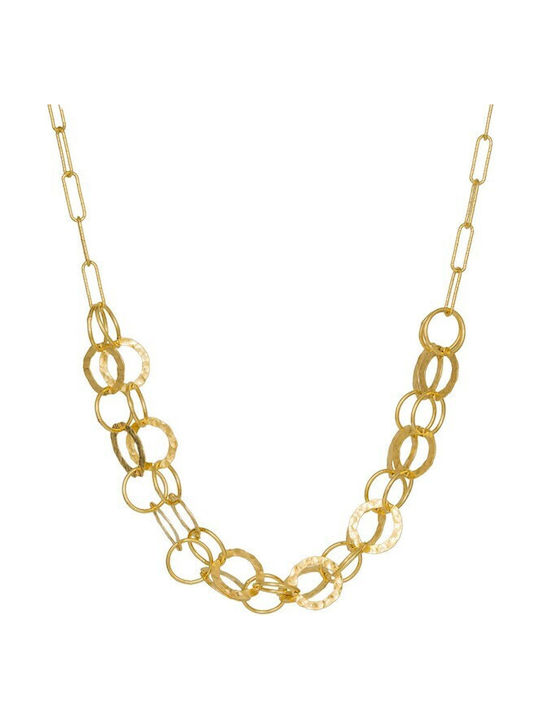 Necklace Double from Gold Plated Silver