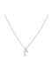 Necklace Monogram from White Gold 14K