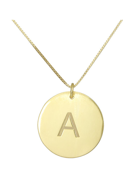 Necklace Monogram from Gold Plated Silver