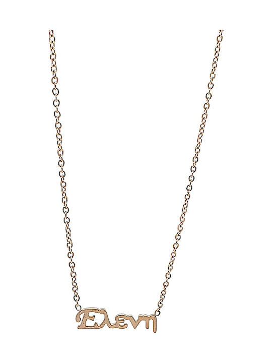 Necklace Name from Gold Plated Steel