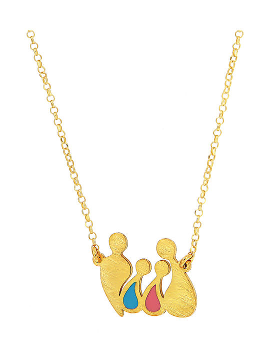 Necklace Family from Gold Plated Silver