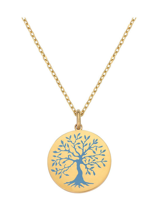 Necklace Tree Gold Plated