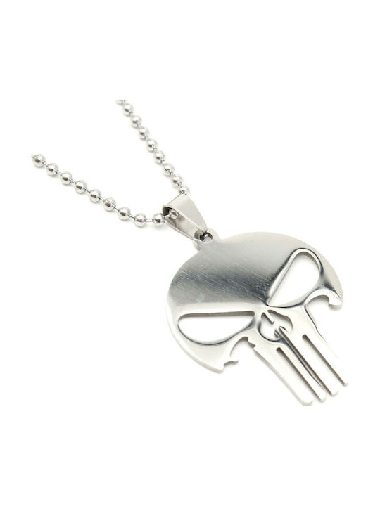 Ανδρικό Κολιέ Punisher Ανοξείδωτο Ατσάλι Neck8
