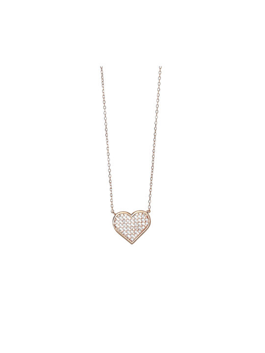 Necklace with design Heart from Silver