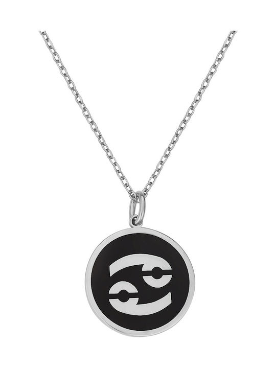 Necklace Zodiac Sign from Silver Black