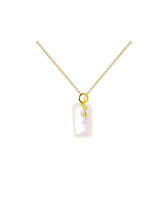 Necklace from Gold 18k with Pearls