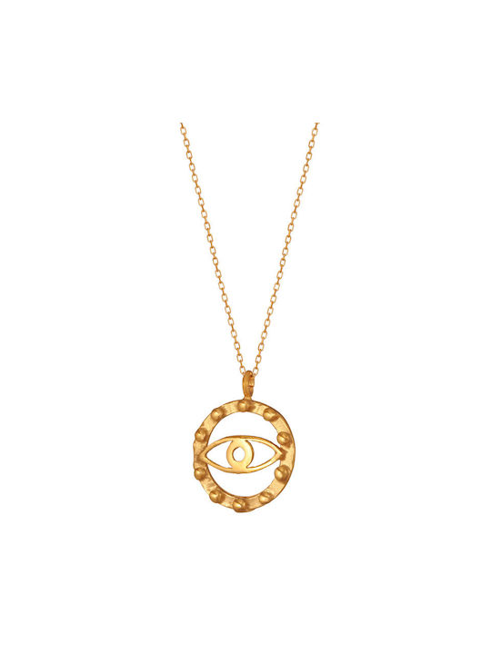 Necklace Eye from Gold Plated Silver