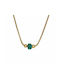 Necklace from Gold Plated Silver with Zircon