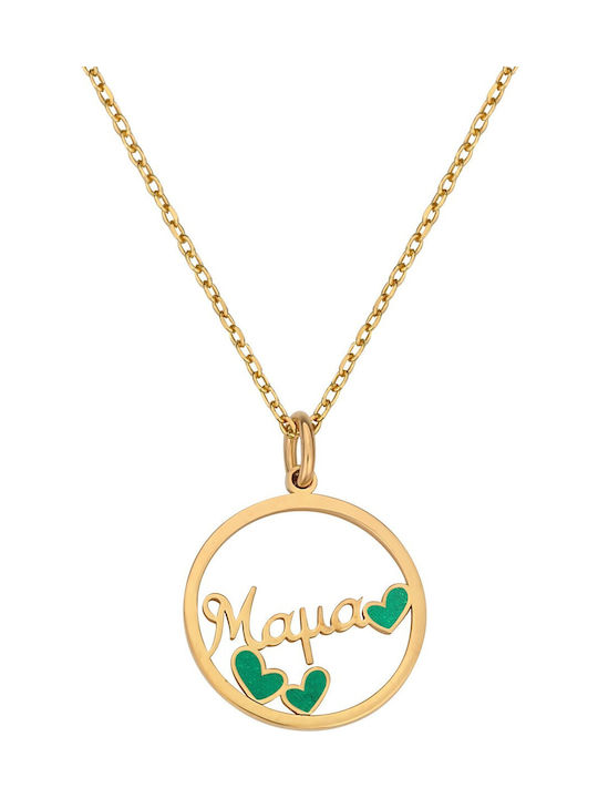 Necklace Mum Gold Plated