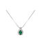 Necklace Rosette from White Gold 14K