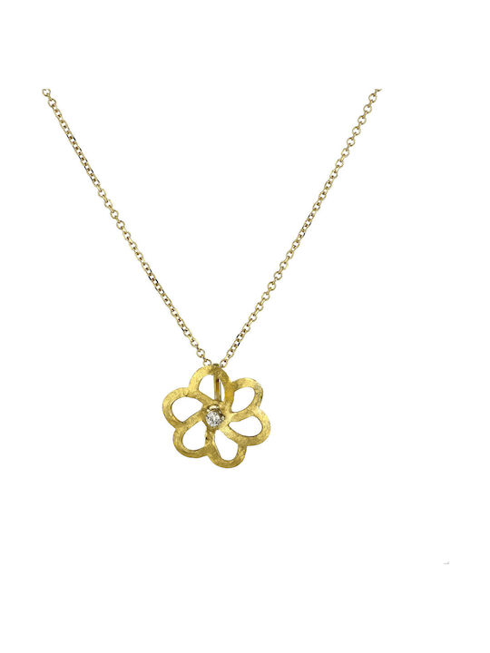 Necklace from Gold 14K with Zircon