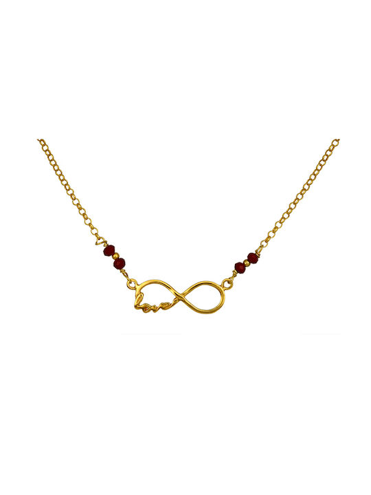 Necklace Infinity from Gold Plated Silver