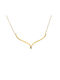 Necklace from Gold Plated Silver with Zircon