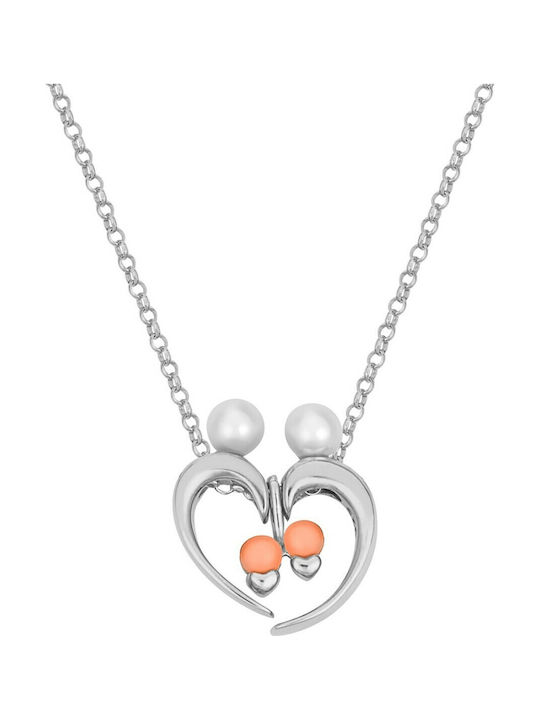 Necklace Family from Silver with Pearls