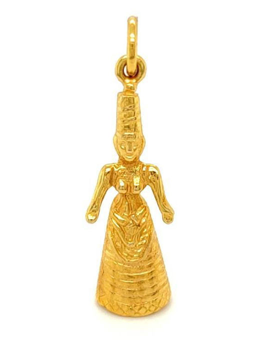 Drandakis Charm Șarpe Din Aur Galben 14 Carate