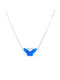 Drandakis Halskette mit Schmetterling-Design aus Silber Blau