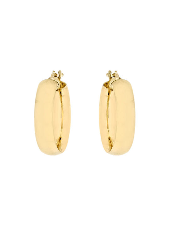 Earrings Hoops made of Gold 14K