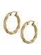 Earrings Hoops made of Gold 14K