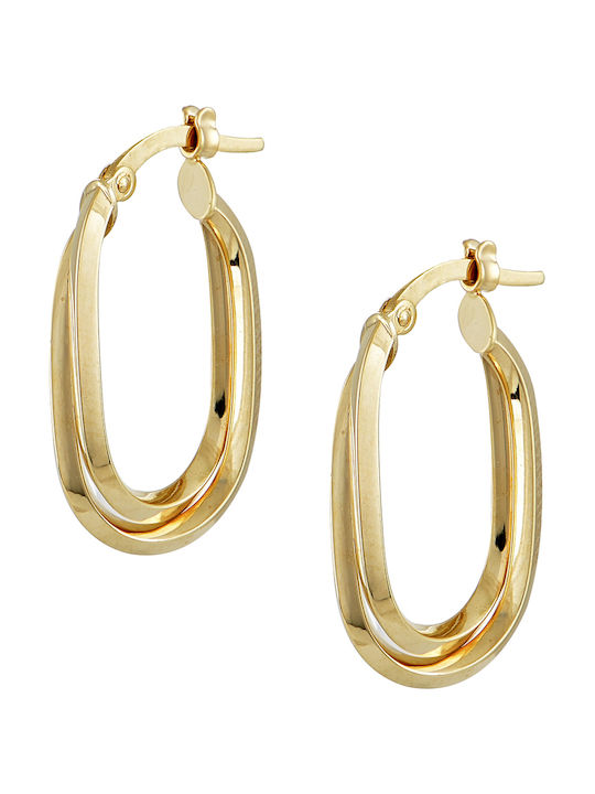 Earrings Hoops made of Gold 14K