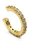 Piercing.gr Fake Gold / White Bar Earrings