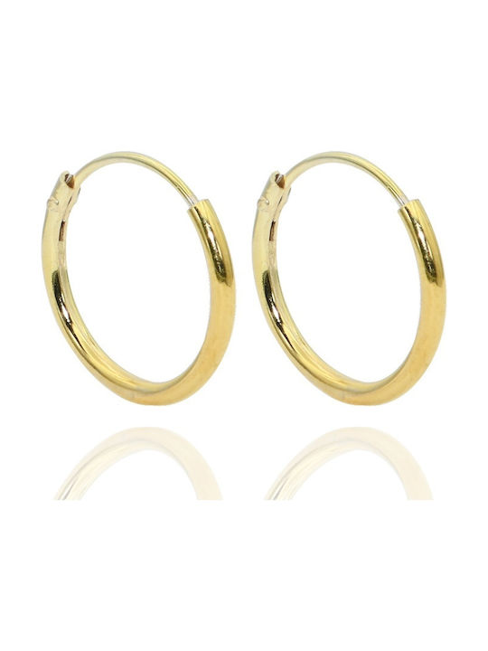 Earrings Hoops made of Silver Gold Plated