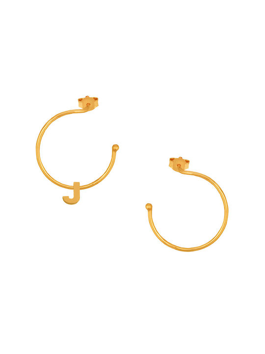 Earrings Hoops made of Silver Gold Plated