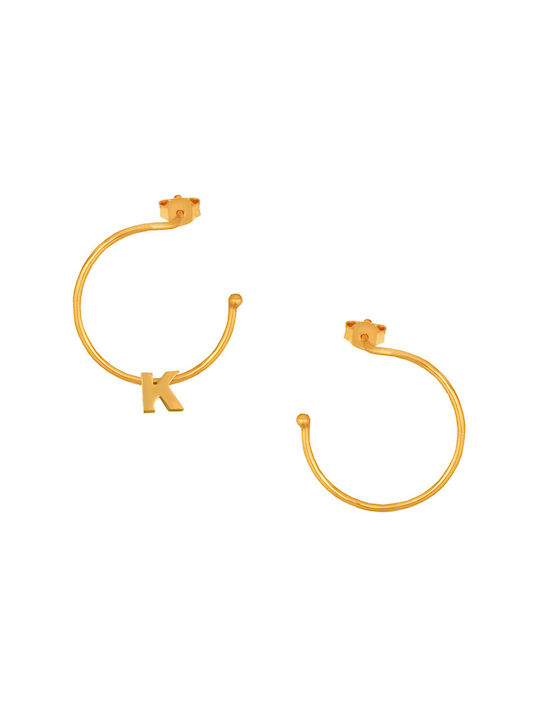 Earrings Hoops made of Silver Gold Plated