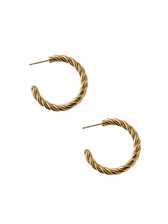 Earrings Hoops Gold Plated