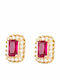 Paraxenies Earrings made of Silver Gold Plated with Stones