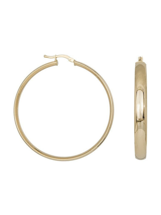 Earrings Hoops made of Gold 14K