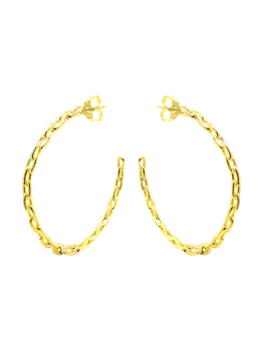 Earrings Hoops made of Silver Gold Plated