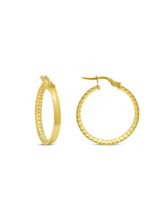 Earrings Hoops made of Gold 14K