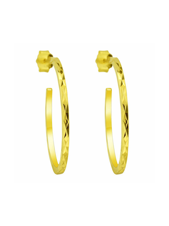 Earrings Hoops made of Silver Gold Plated