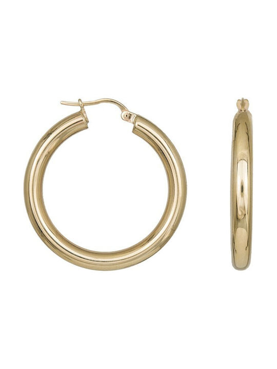 Earrings Hoops made of Gold 9K