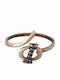 One Jewellery Γυναικείο Σεβαλιέ Δαχτυλίδι από Ασήμι Επιχρυσωμένο