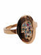 One Jewellery Damen Ring mit Steinen aus Silber Vergoldet
