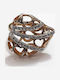 One Jewellery Femeie Inel cu Zirconiu din Argint Placat cu aur