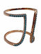 One Jewellery Γυναικείο Σεβαλιέ Δαχτυλίδι με Ζιργκόν από Ασήμι Επιχρυσωμένο