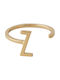 Design Letters Z Frauen Silber Vergoldetes Ring