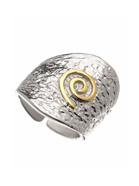 Paraxenies Women's Gold Plated Silver Ring