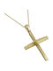 Herren Gold Kreuz 14K mit Kette