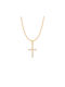 Damen Vergoldet Kreuz Tennis Cross Pendant