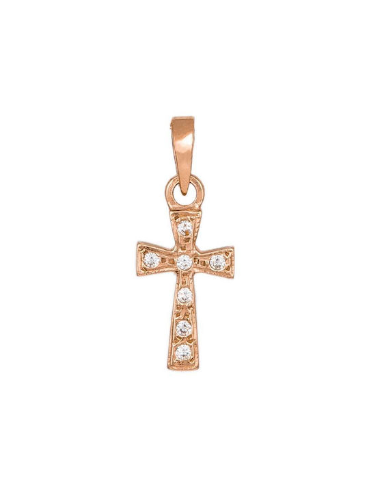 Rose Gold Cross 14K