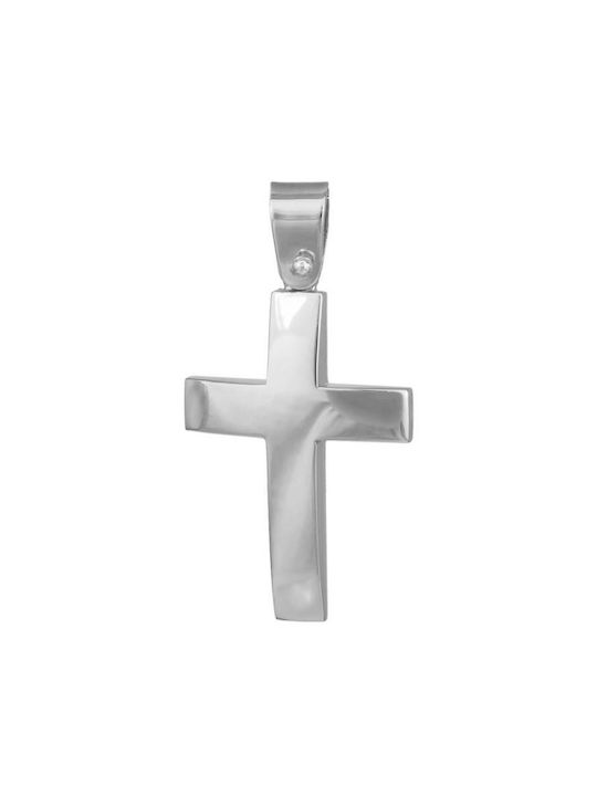 Men's White Gold Cross 9K