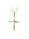 Herren Gold Kreuz 14K mit Kette