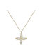 Damen Gold Kreuz 14K mit Kette