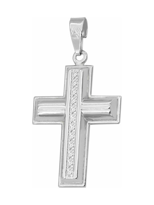 White Gold Cross 9K